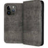 Dark Iron Grey Concrete iPhone 15 Pro Folio Case